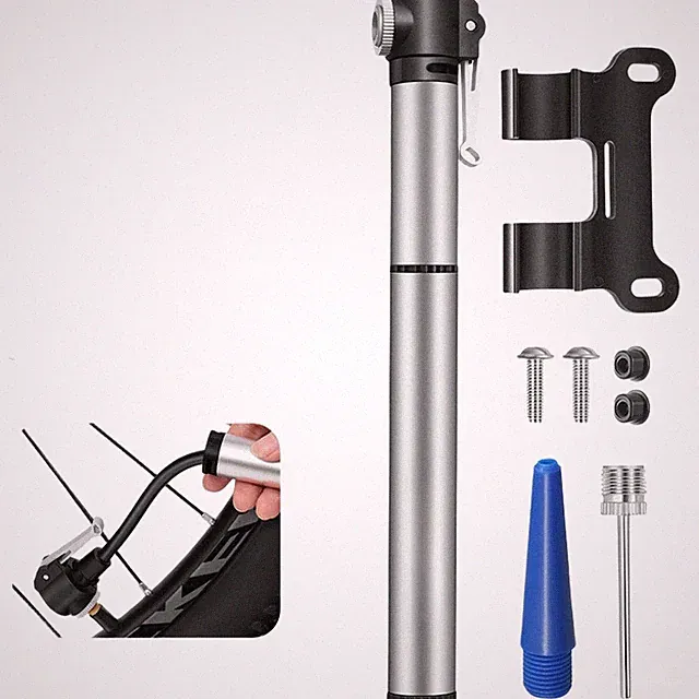 120 PSI Aluminum Alloy Bike Pump Lightweight Portable for All Bicycle Types