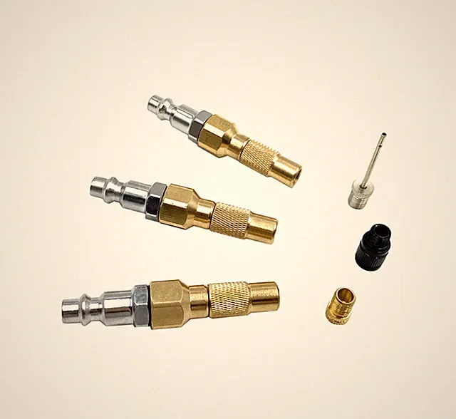 3x New Tire Inflator Chucks Heavy Duty Twist-on Chucks with Presta Vavle Adapter