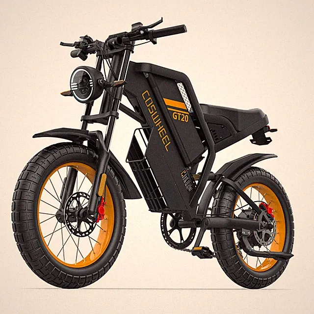 48V Ebike 1500w Peak Electric Bike 20" Fat Tire Off-road Electric Motorcycle