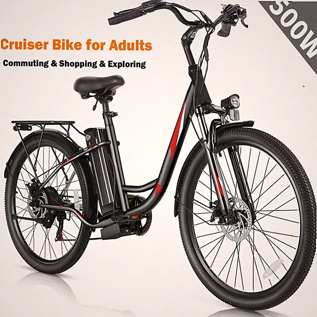 500W 26In Electric Bike Commuting Bicycle 48V Removeable LI-Battery City EBike*