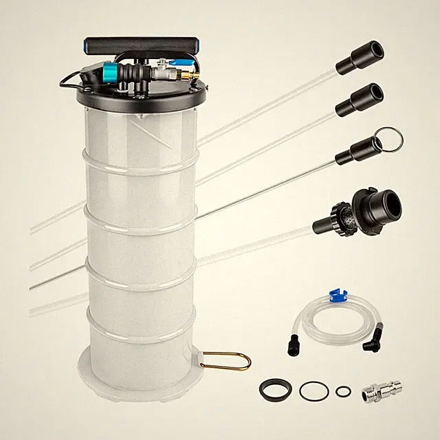6.5L Oil Extractor Pump - Pneumatic/Manual Automotive Fluid Extractor with Ex...