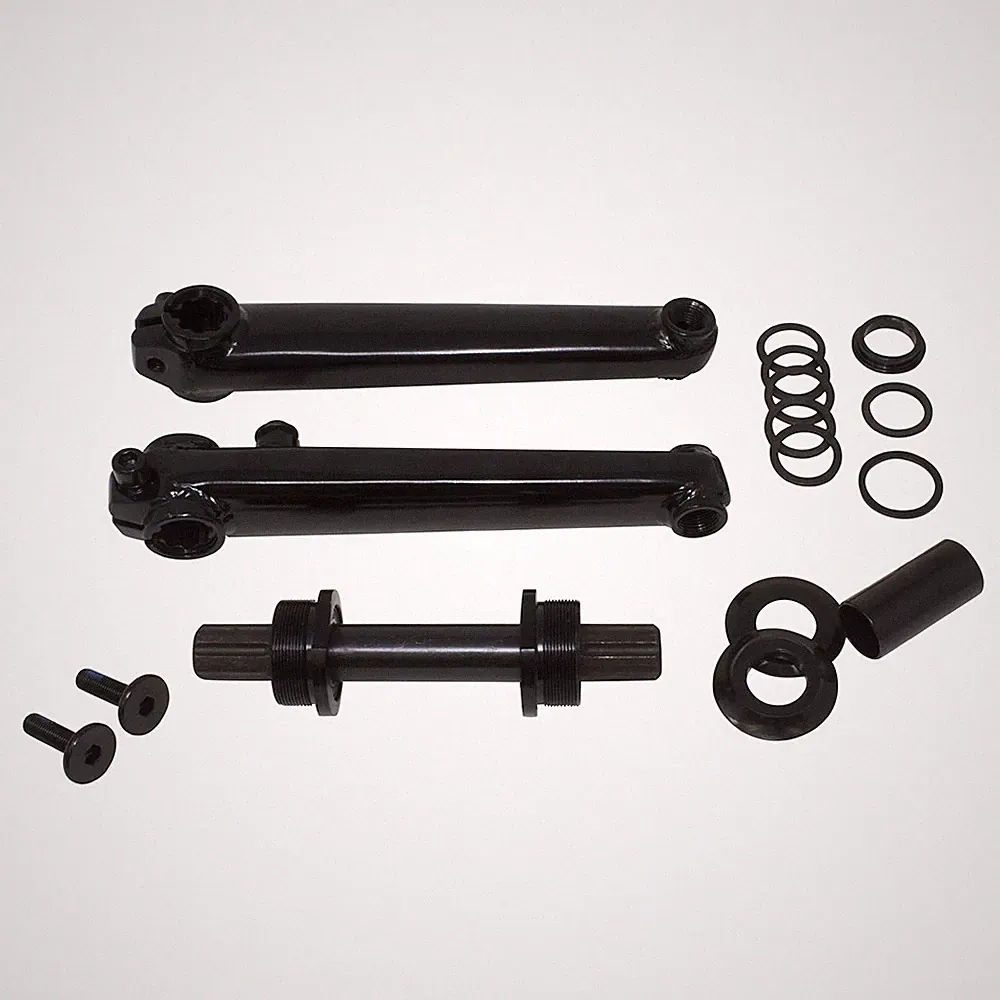 Bicycle 3PC CR-MO Crank Set 175mm European/BB 8t BMX MTB Bike Black