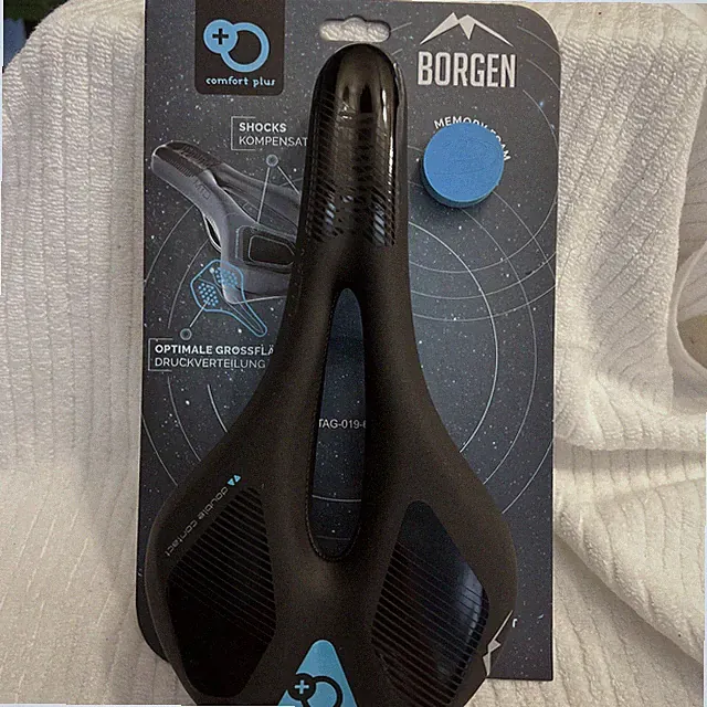 Borgen Bike Seat Men Women Ergonomic Memory Foam Gel Bike Saddle Seat Comfort +