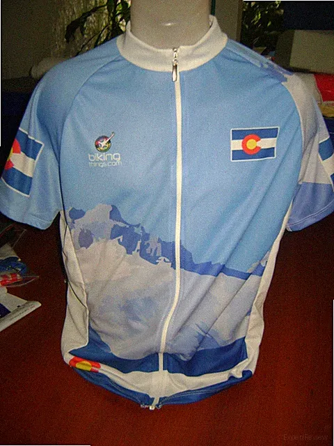 COLORADO BIKE JERSEY CO DENVER SPINGS BIKES SHIRT SIZE XL COOL JERSEY WHITE