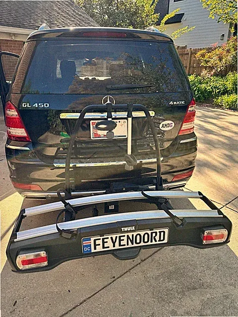 European thule velospace 2 platform bike rack hitch mount