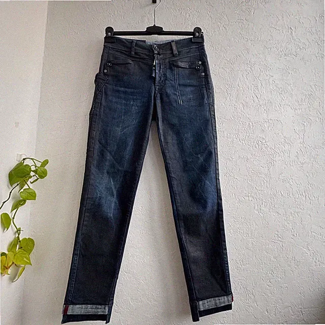 HIGH Everyday Couture Jeans EU40 US4 Kick Off Leather Effect Avant Garde Italy