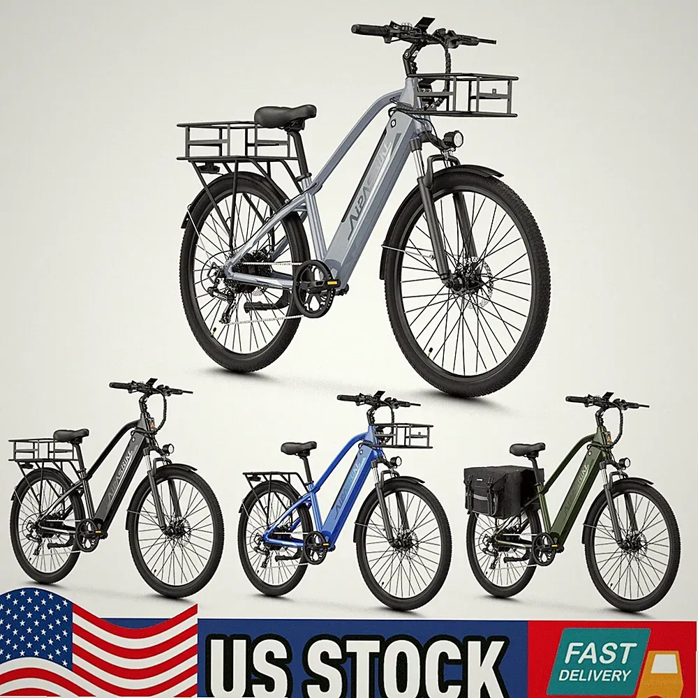 NEW 26” Electric Bike 1100W 48V 12.8Ah Mountain Commuting Ebike for Adult 28MPH