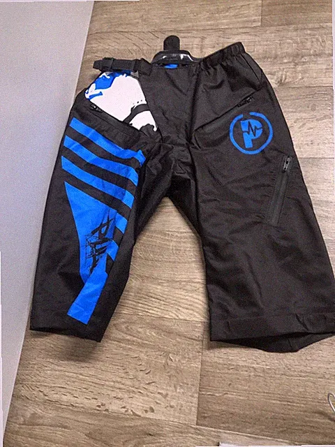 Puls Euro Brand MTB Shorts Mens 28 Black White Blue European Union HTF D3