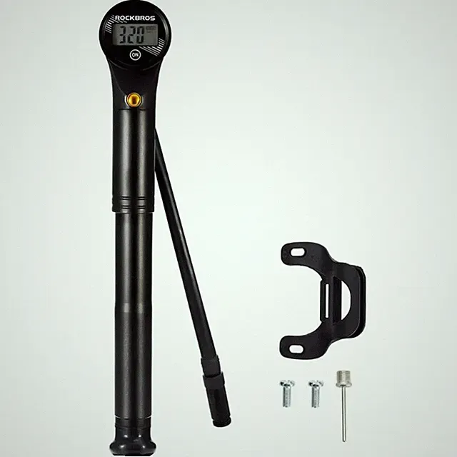 ROCKBROS Bike Air Pump Tyre Tire Portable Bicycle Presta Schrader Compat 320PSI