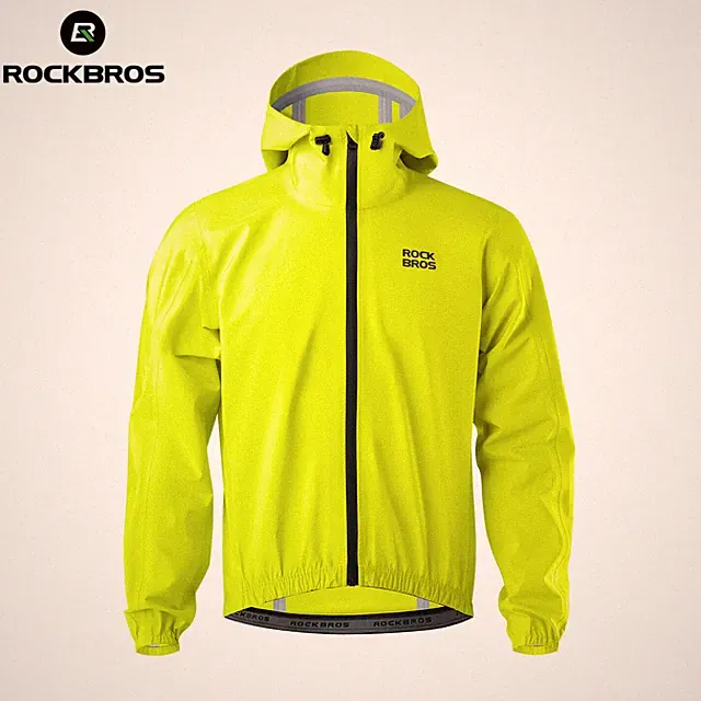 ROCKBROS Rain Jacket Waterproof Windbreaker Raincoat Running Cycling Hiking Gear