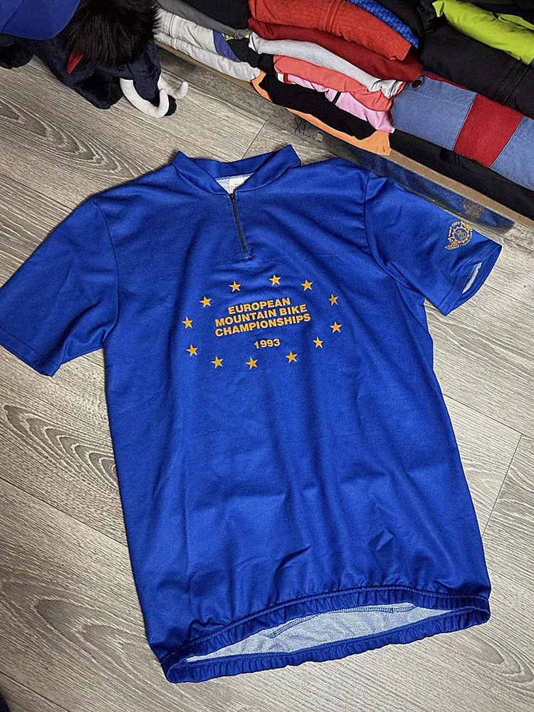 Vintage Cycling Jersey EUROPEAN MOUNTAIN BIKE CHAMPIONSHIPS 1993 Men’s Size XXL