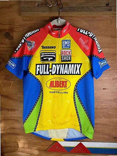 Vintage Santini Cycling Jersey Men's Large Full Dynamix Retro Euro MTB Italy